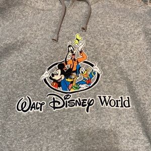 Vintage Walt Disney World Fleece Hoodie (drawstring) Embroidered logo